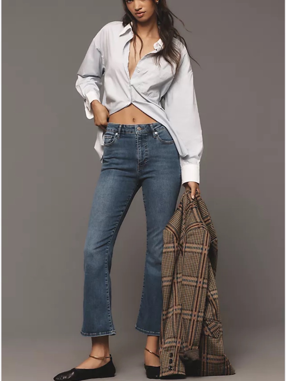BOGO! Frame Denim Le Crop High Rise Mini Boot Jeans in Kinmount Wash 30